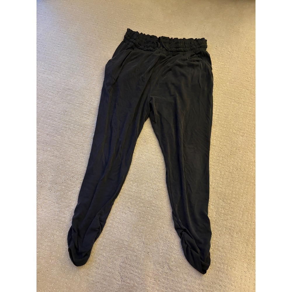 American Eagle Outfitters Charcoal Paperbag Waist Joggers Ruched Ankle Size M